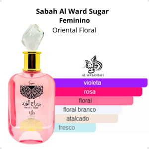 Al Wataniah Sabah Al Ward Sugar EDP 100ml | Oriental Gourmand Feminino