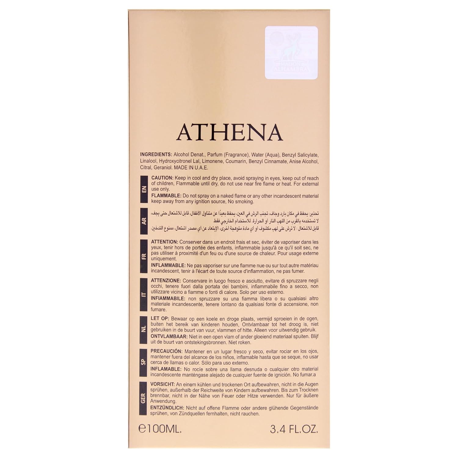 Maison Alhambra Athena 100ml