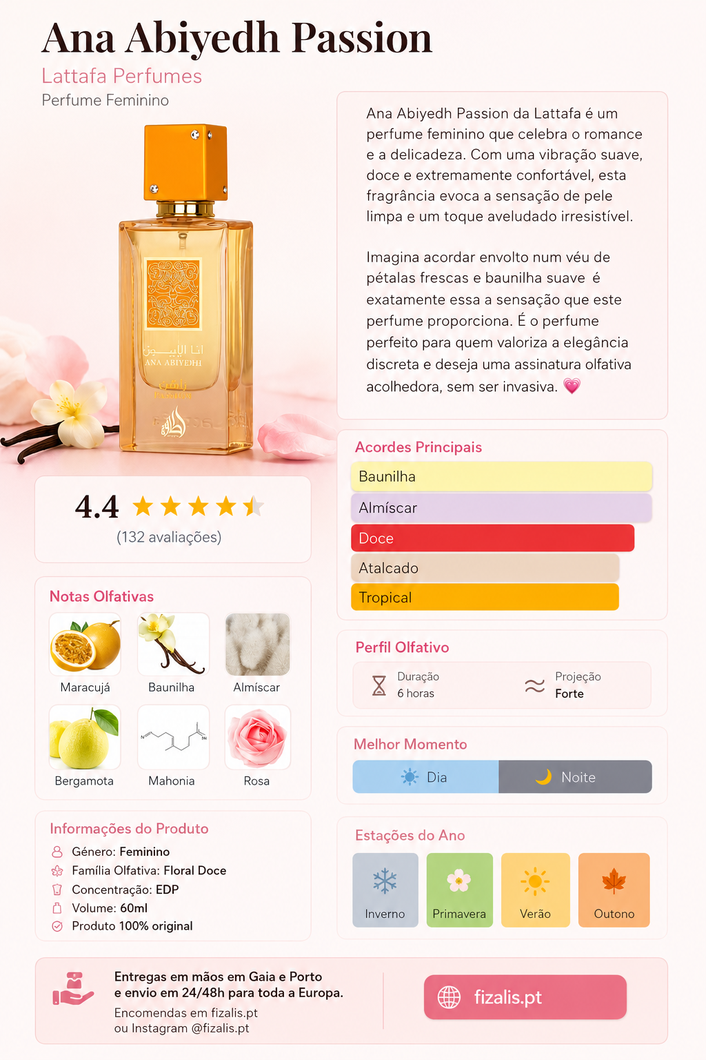 Ana Abiyedh Passion Lattafa 60ml EDP