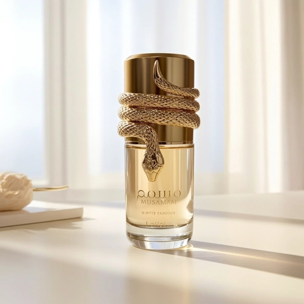 Lattafa Musamam White Intense EDP 100ml | Sândalo e Coco | Estojo Cobra