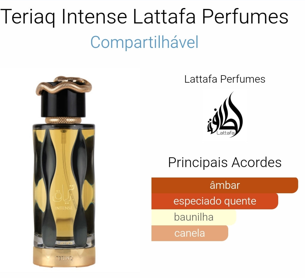 Lattafa Teriaq Intense EDP 100ml | Oriental Especiado Unissex